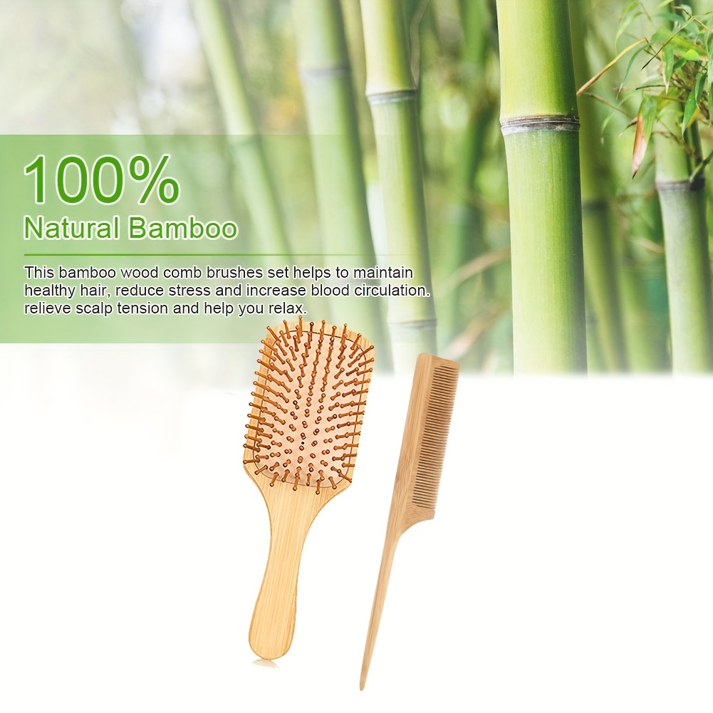 Escova de Cabelo Bambu For You