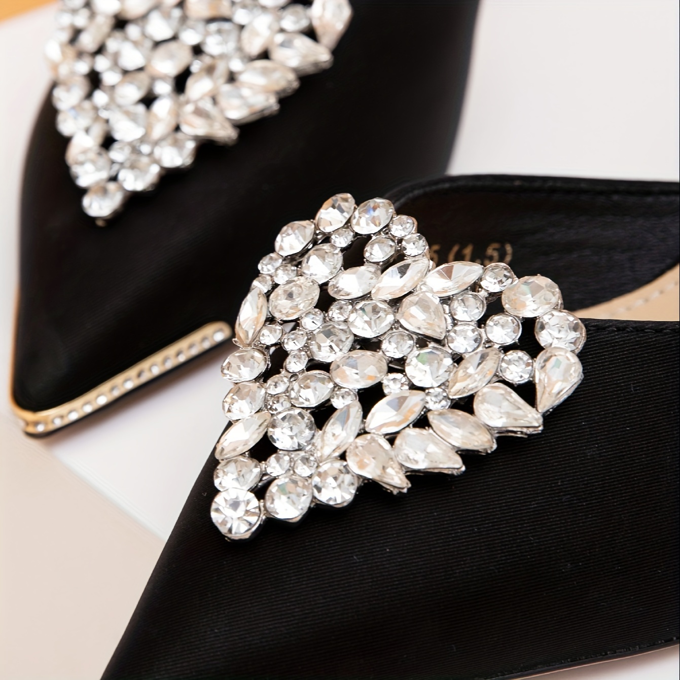 1/2pcs Trendy Shiny Shoe Clips For High Heels, Dress Hat Clips For Wedding  Party