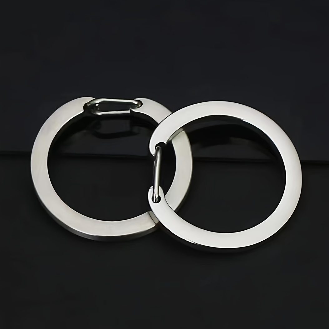 10pcs Stainless Steel Round Carabiner Snap Clip Rigger Spring Key Ring