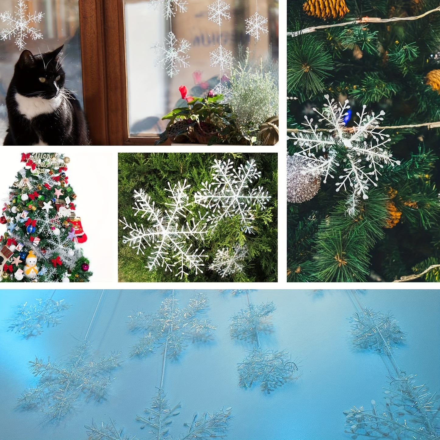 Christmas Decoration Snowflakes Wrapped Wire Plastic - Temu