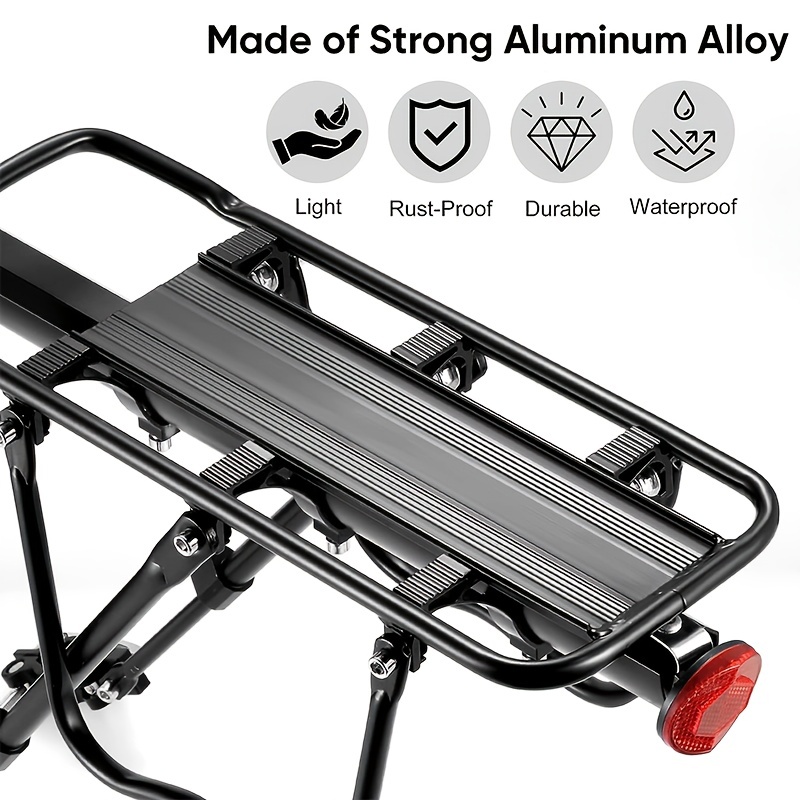 Bicycle Cargo Rack Height Adjustable Aluminum Alloy Luggage Shelf