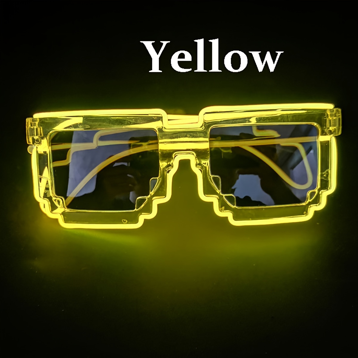 LED Luminous Glasses EL Flashing Neon Bar Party LED Glasses Light Up  Glasses Rave Costume Party Decor DJ Sunglasses Party Decor