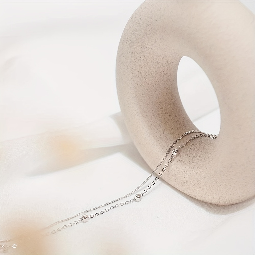 Double Layer Dainty Copper Anklet, Elegant Design