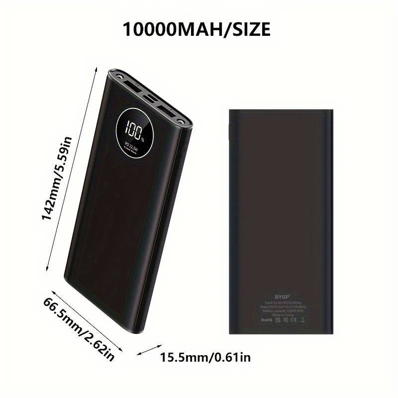 Ultra thin Metal Case 20000mah/10000mah Cargador Portátil - Temu