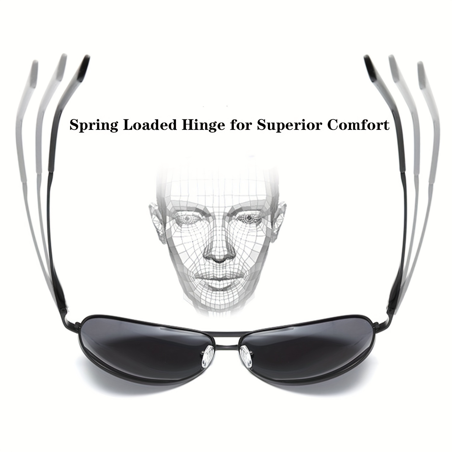 Big XL Wide Frame Extra Large Polarized * Fashion Glasses, For Men Women  Outdoor Party Vacation Travel Driving Fishing Decors Photo Props, 2 Col