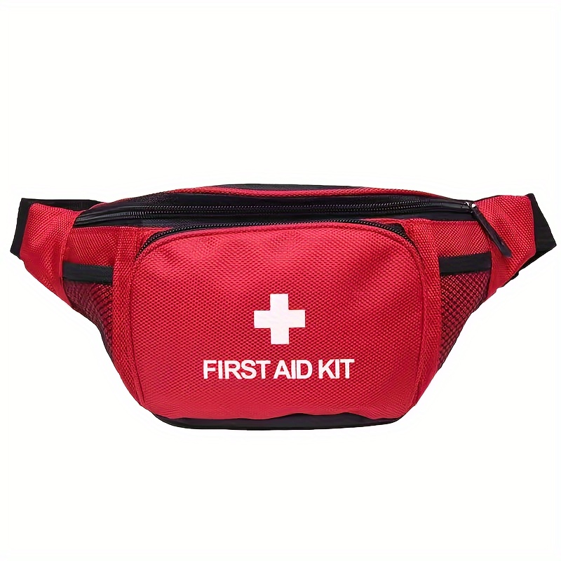 Riñonera de primeros auxilios, bolsa roja de rescate de viaje, bolsa vacía,  almacenamiento de primeros auxilios, bolsa compacta de supervivencia para