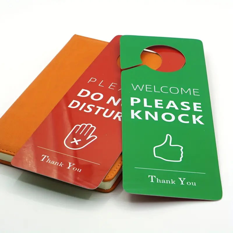 Cartelli Porta Do Not Disturb & Welcome - 2 Facce, Confezione Doppia, Per Uffici E Hotel - Foto 5