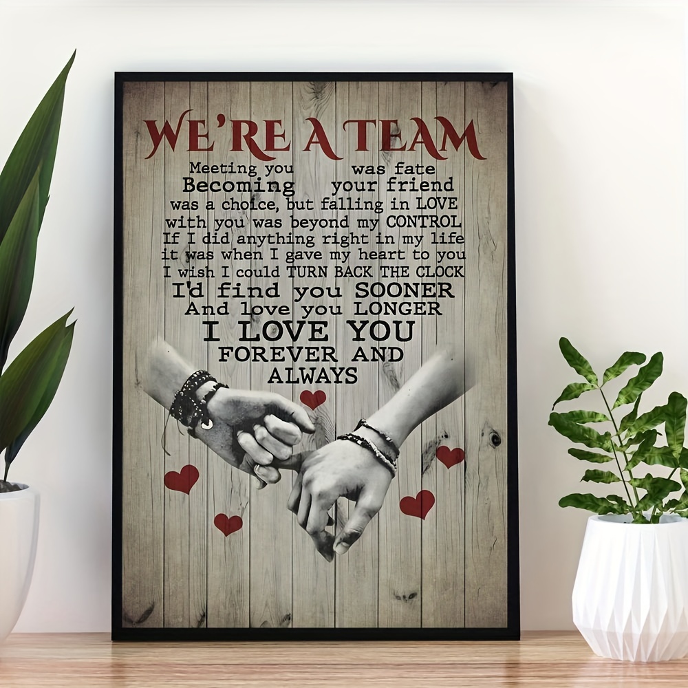 Poster Tela 1pc We're A Team Meeting You Was Fate Poster - Temu Switzerland