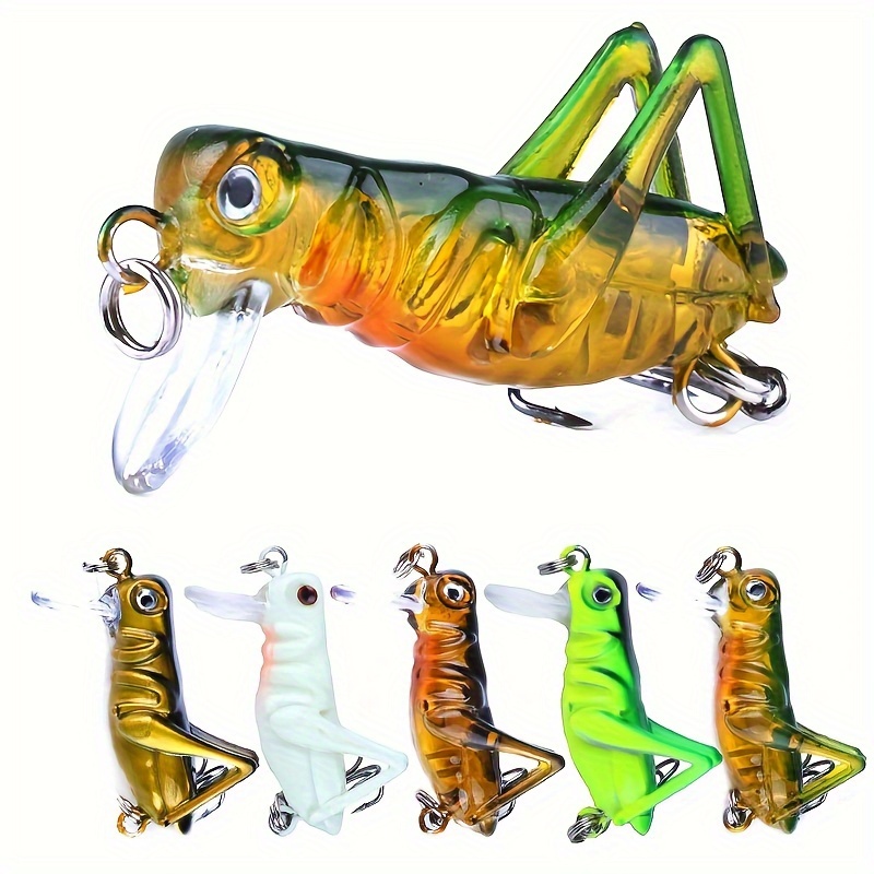 4PCS Fishing Lure Artificial Lifelike Locust Grasshopper Lures Insect Shap