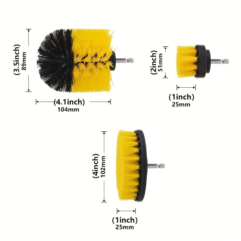 3Pcs Electric Scrubber Drill Bit Accessories Carpet Tile Grout