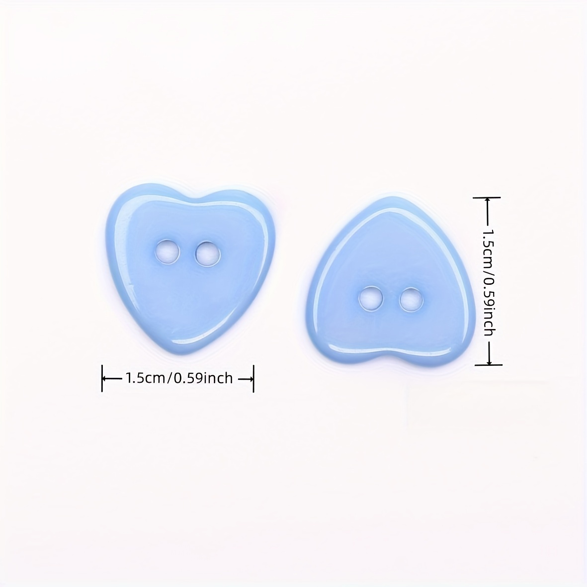 Resin Heart 2 Holes Buttons Diy Crafts Dress Clothes Sewing - Temu