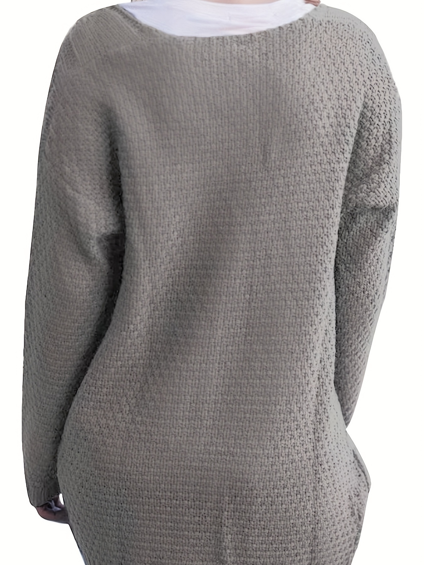 Oversized Open Knit Jumper With Pocket