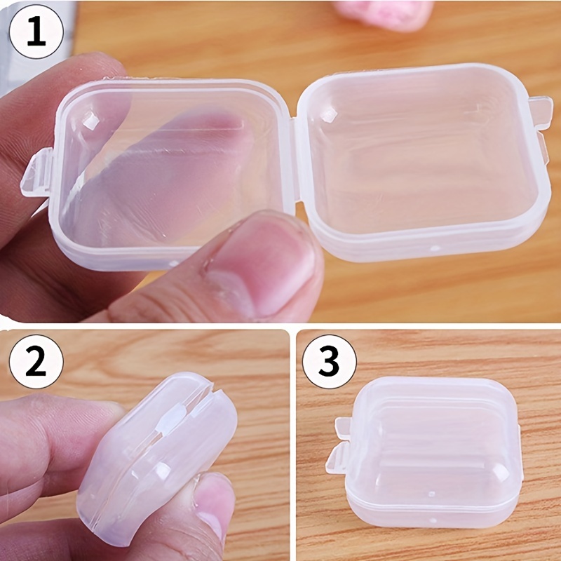 Clear Small Plastic Storage Containers Anti Oxidation Transparent Jewelry  Holder For Item Craft, Beads, Pills, Ear Studs, Necklaces, Rings - Temu