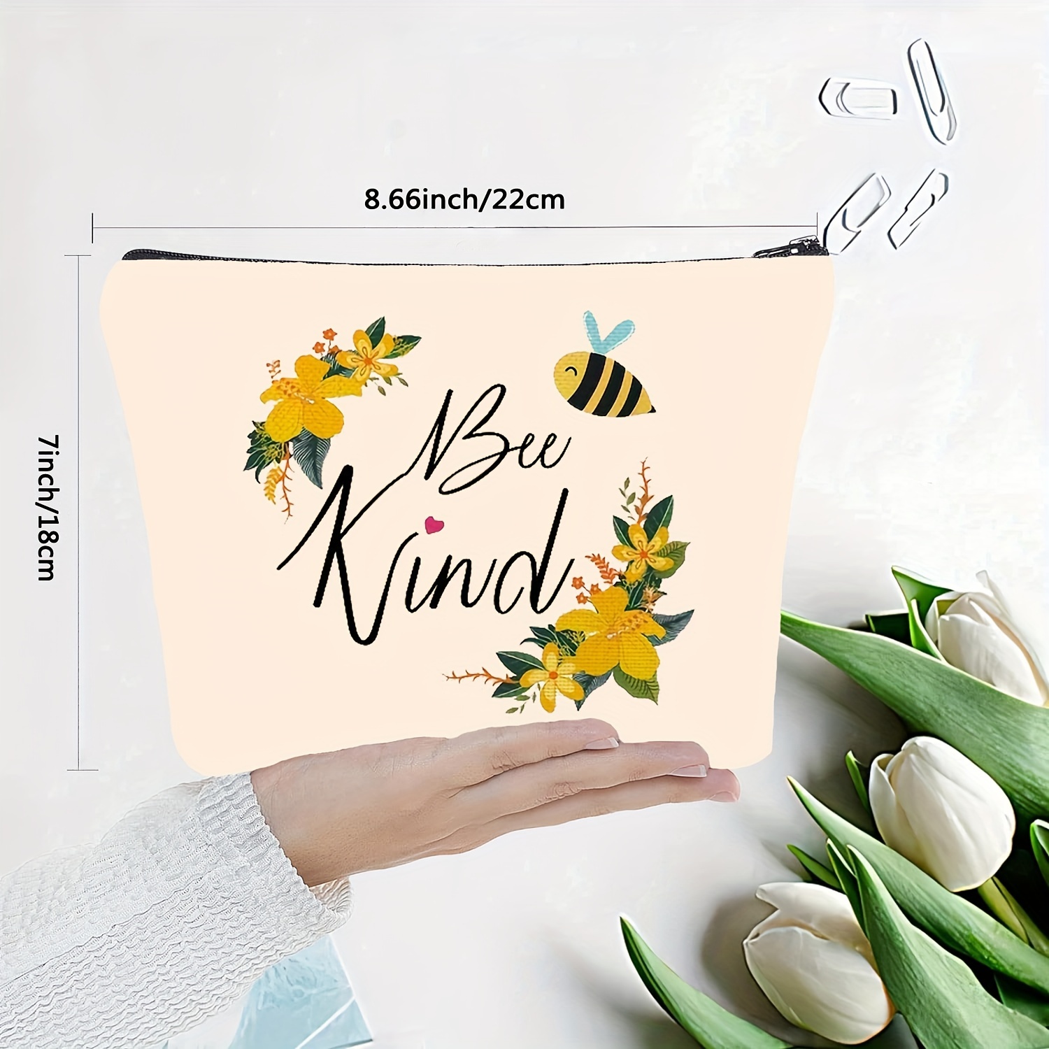 Bee Inspirational Gifts Makeup Bag Bee Lovers Gifts for Women Honeybee  Gifts for Beekeeper Gardener Bee Cosmetic Bag Bee Gifts for Teachers Bee  Themed