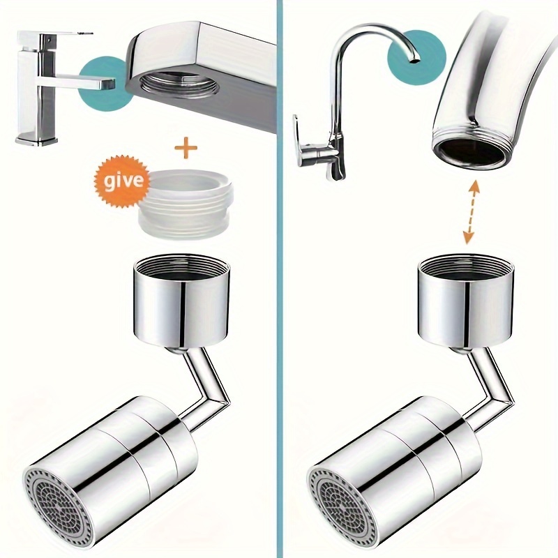 Generic - DASFOND Robinet de filtre de pulvérisation universel, rehausseur  de pulvérisation de buse de robinet mobile de cuisine, tête de  pulvérisation de robinet rotative à 720 °, accessoire d'extension de robinet  