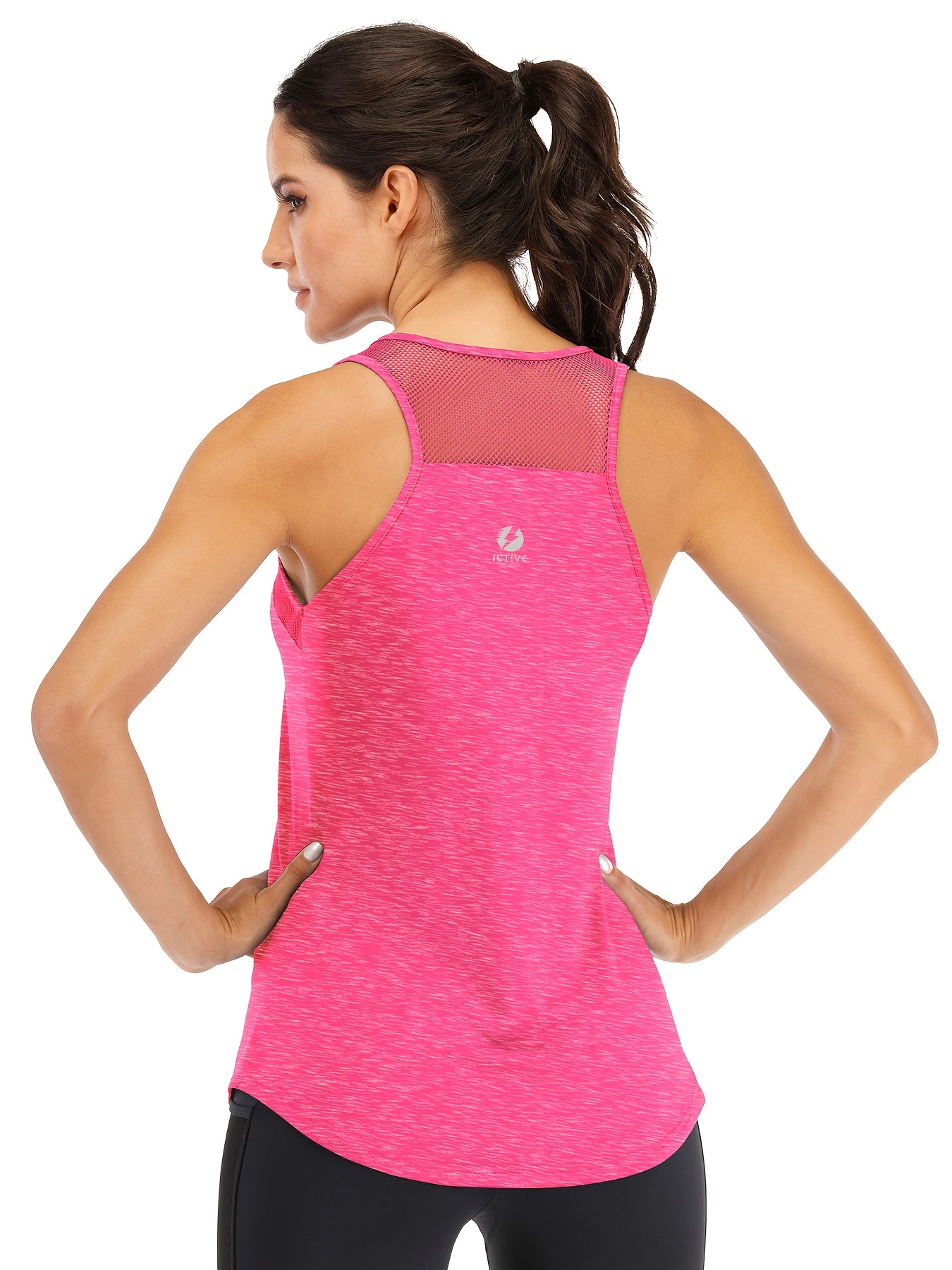 4POSE Womens Mesh Active Racerback Tank Tops Sleeveless Quick Dry