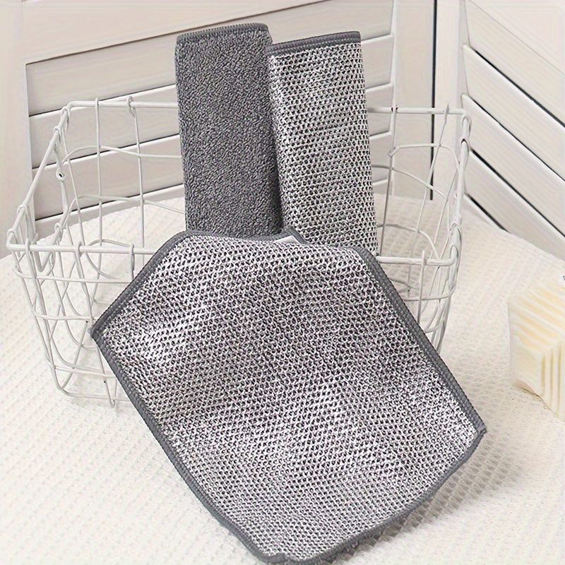 Wire Dishwashing Cloth Mesh Dishcloth For Kitchen Stove - Temu