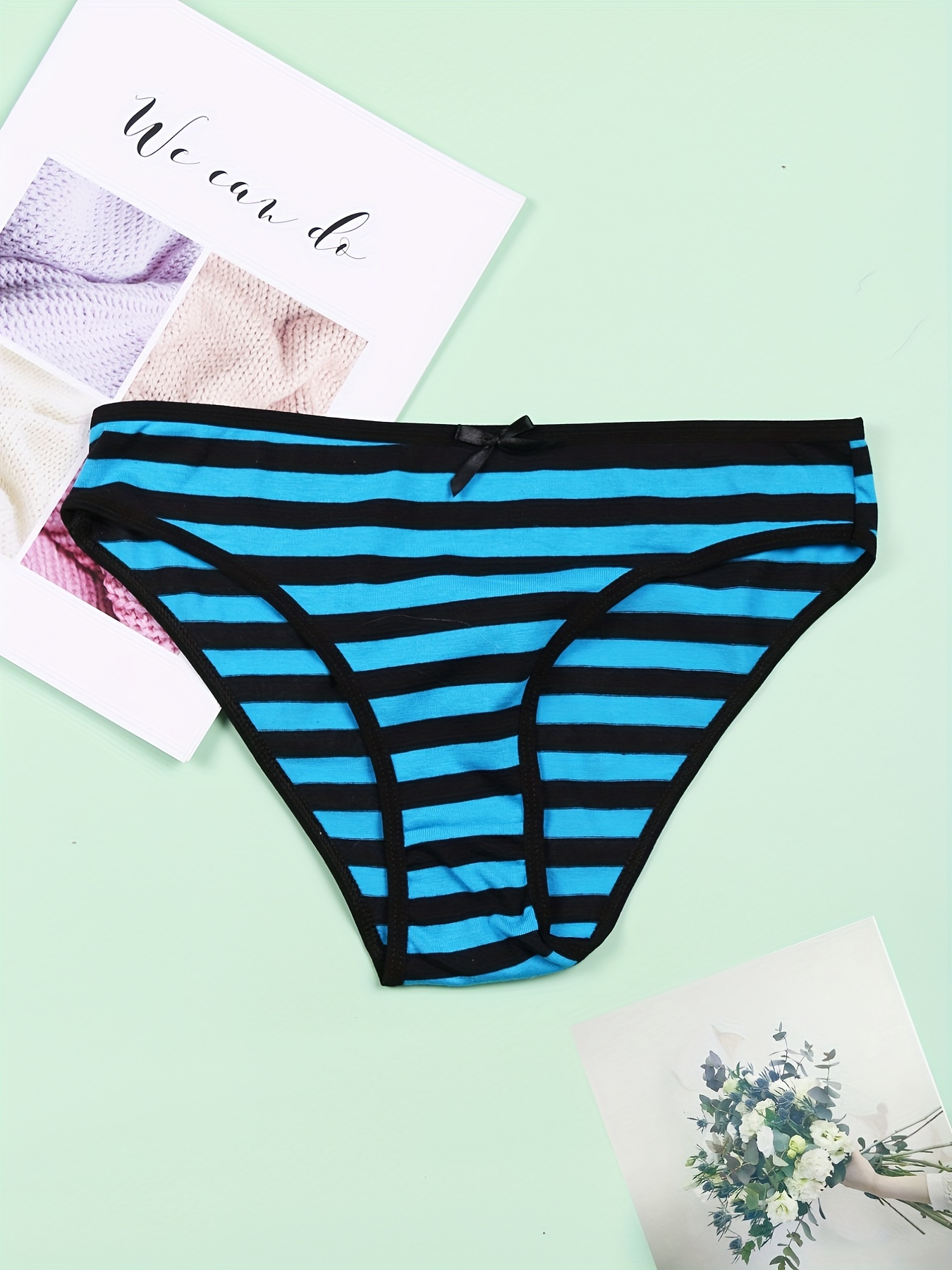 Womens Simple Glossy Seamless Stripe Belt Bikini Panties - Temu New Zealand