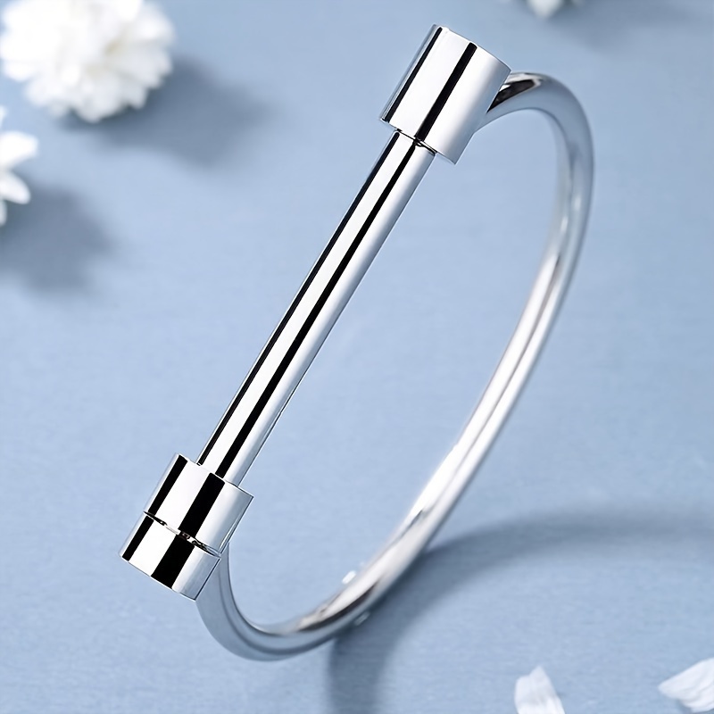 Trendy High Quality Stainless Steel Simple Roman Hollow Bangle For Men  Holiday Birthday Gift For Boyfriends Girlfriends, Quick & Secure Online  Checkout