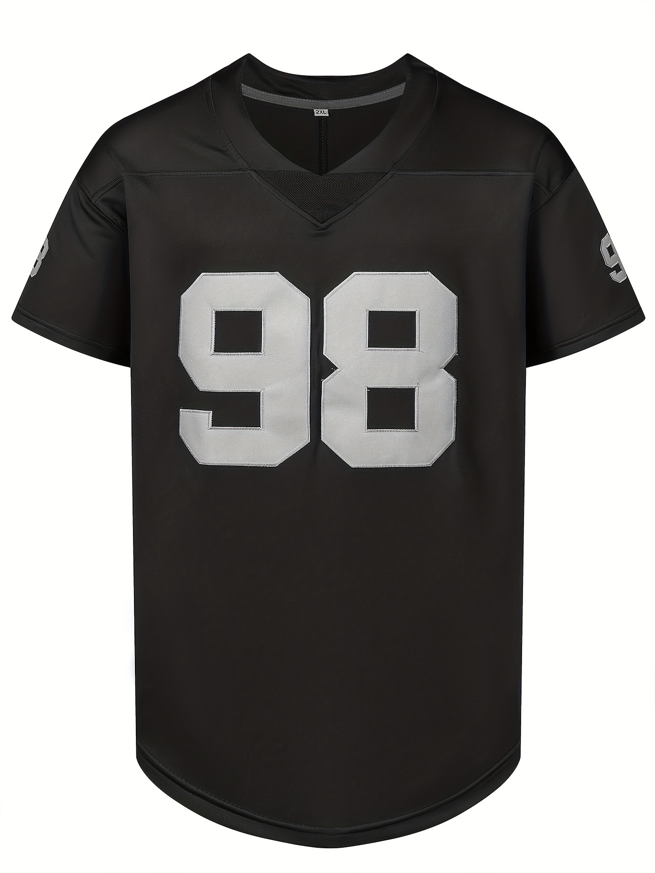 Plus Size Football Star Embroidered Jersey, Heavyweight Game Role