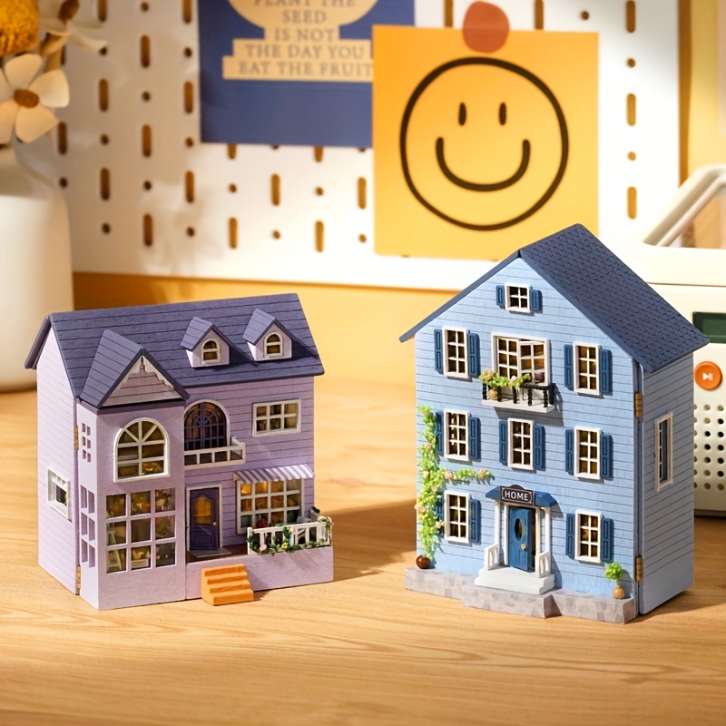 CUTEROOM Miniature avec des Meubles de Maison de poupée, Maison Miniature a  Construire kit DIY Dollhouse en Bois Ainsi Que la poussière, DIY Miniature  Doll House Kit en destockage et reconditionné chez