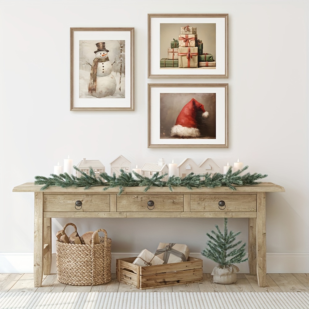 Christmas Wall Art Holiday Bedroom Wall Decor Santa Claus Temu