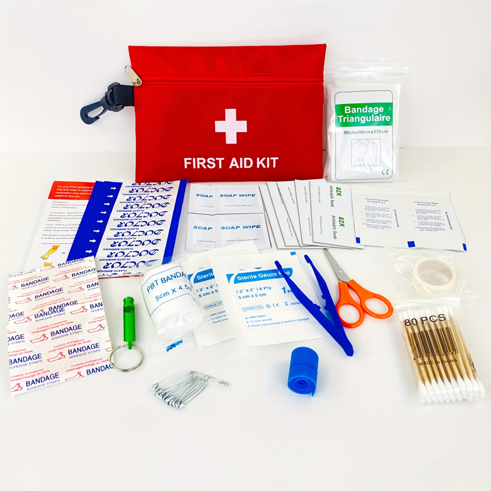 First Aid Kit For Home, Business And School, Compact, Portable Mini  Emergency Kit For Car Trips And Outdoor Activitie Survival And Hiking, -  Temu