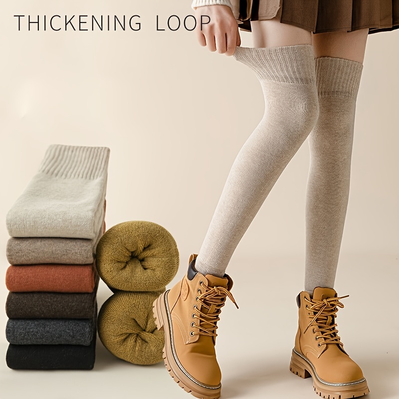 Classic Knit Leg Warmers, Rib-Knit Knee-High Leg Warmer Socks, Women's  Stockings & Hosiery