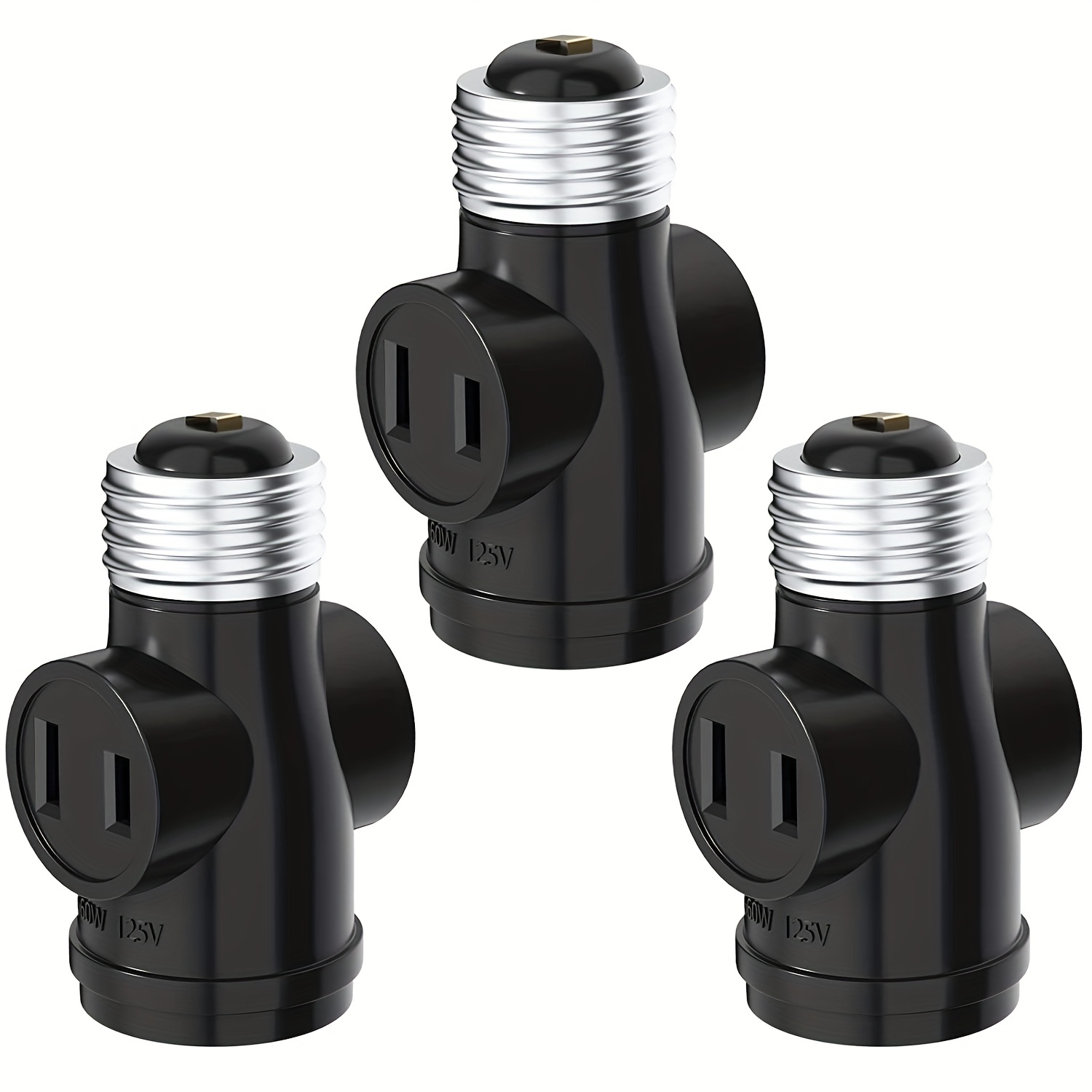4 in 1 E26/E27 Edison Base Light Bulb Socket Splitter for Photo Studio  Lighting, Work Shop, Garage Lighting