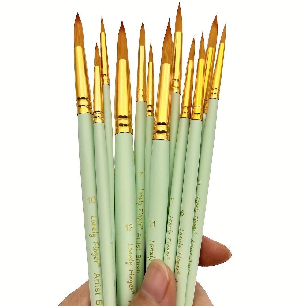 Paint Brushes Set Acrylic, 12Pcs Artist Fine Detail Paintbrushes