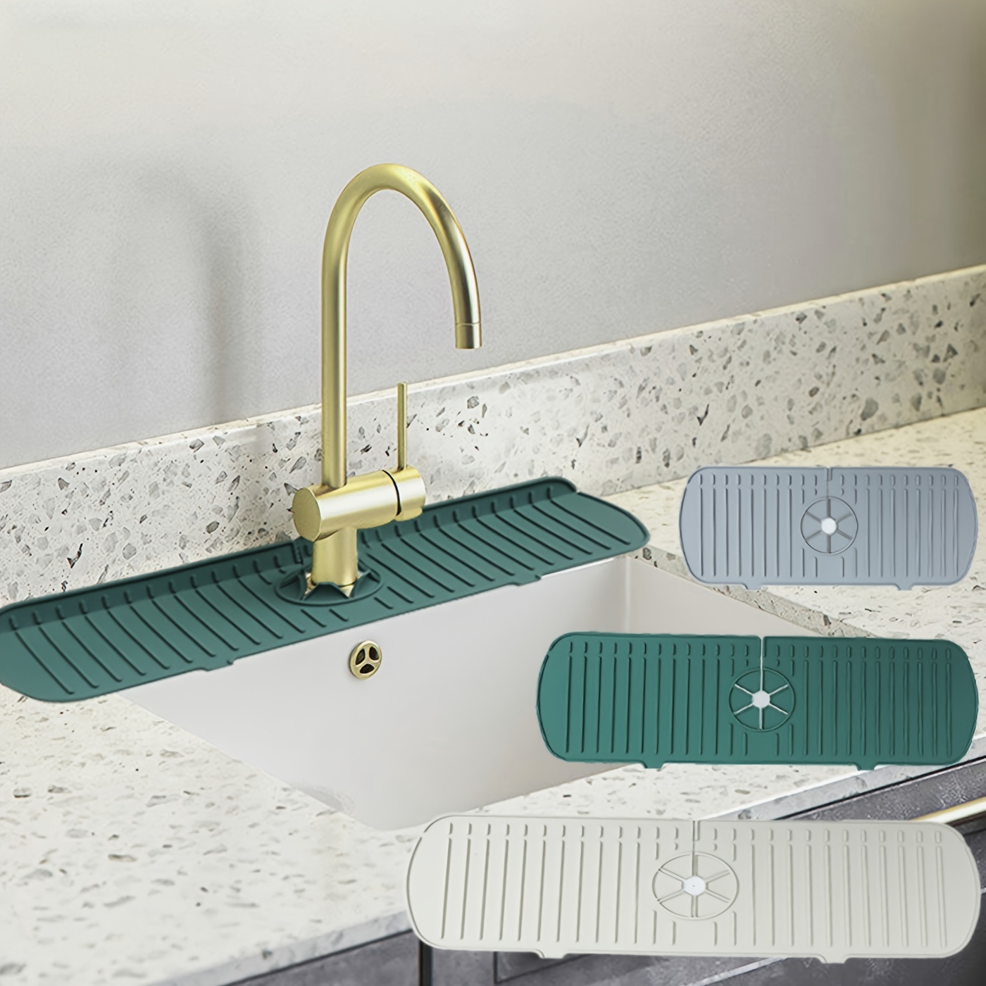 Upgrade Your Kitchen And Bathroom With This Sink Faucet Mat - Temu