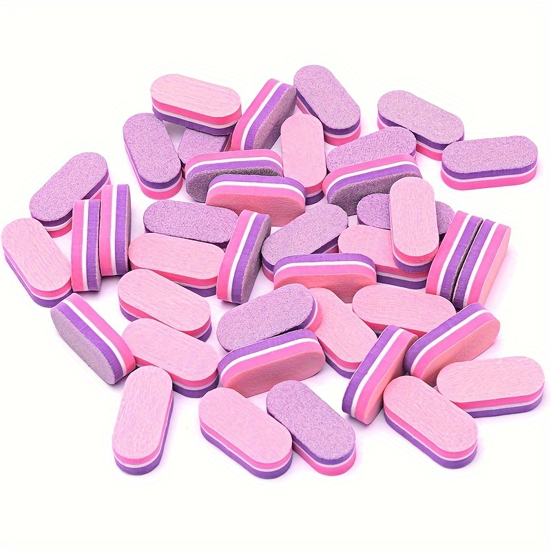 80pcs Mini Nail Buffers, 100/180 Grit Sponge Files for Acrylic Nails