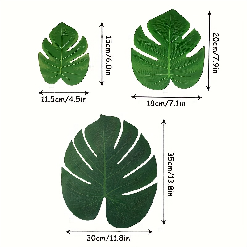 AOMiGT Foglie di Palma Tropicale, Finte per Decorazioni, 28 pezzi