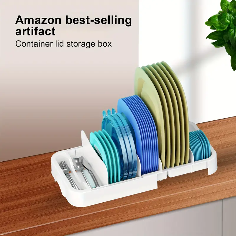 Vertical Plate Holders Food Container Lid Organizer - Temu