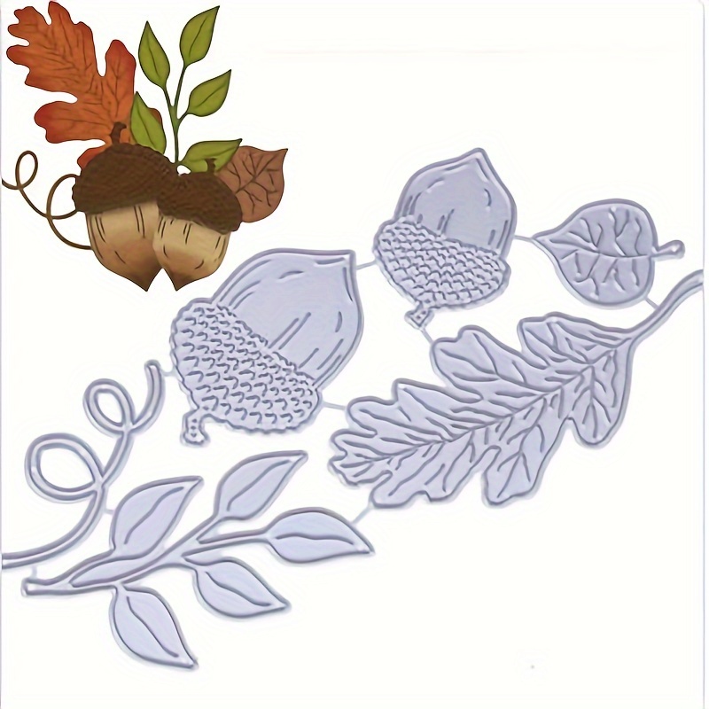 

Ideal For Creating Diy Scrapbook Projects With Pressed Leaves, Pine Cones, And Golden Embossed Die Cuts Using Carbon Steel Cutting Templates.