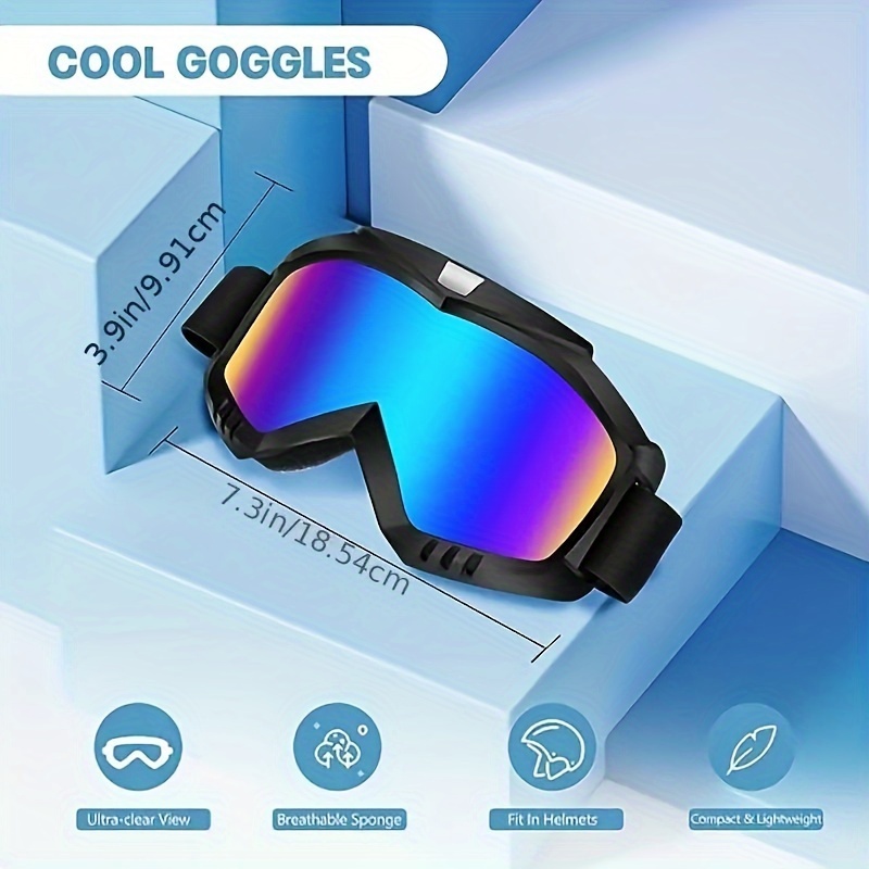 Windproof Snowboard Goggles Anti UV Occhiali Da Moto - Temu Italy