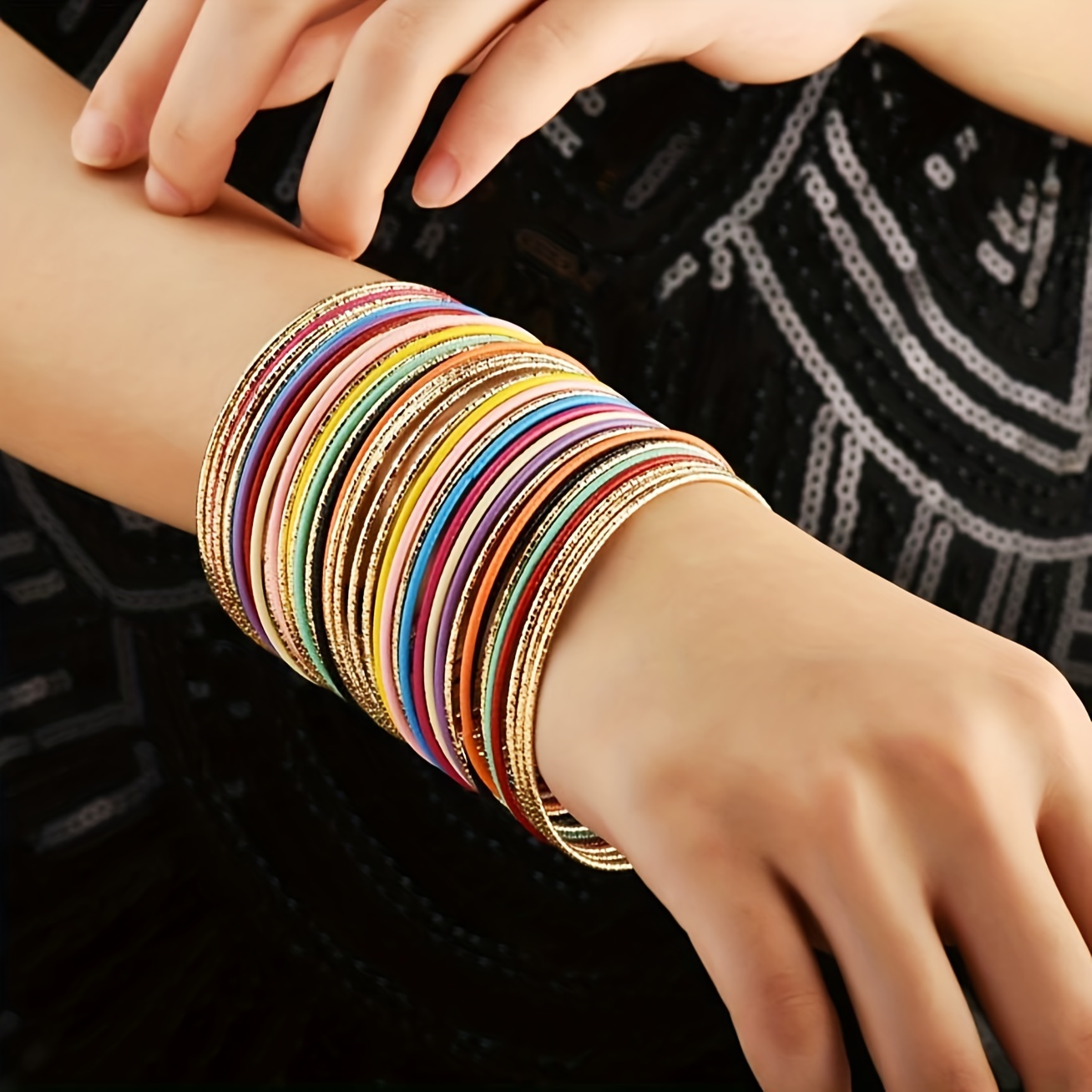 Big Multi Row Cross Lines Bangle, Personality Hand Jewelry For Girls  Holiday Party Favors - Temu