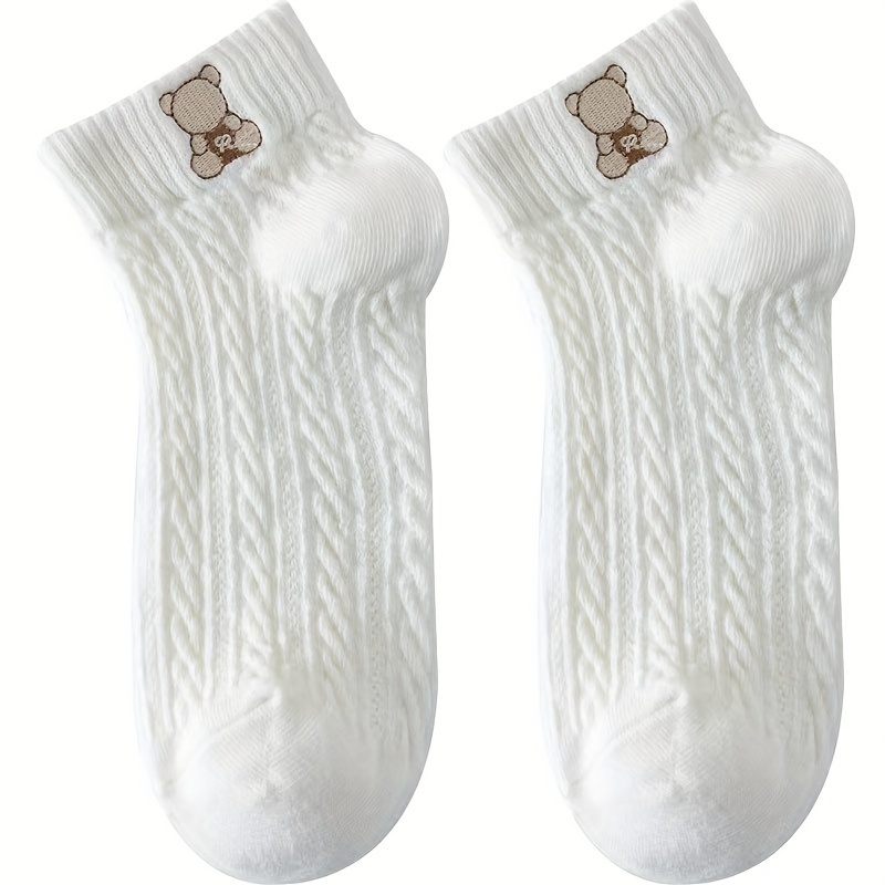 Teen's Animal Pattern Liner Anklets Socks 5 Pairs