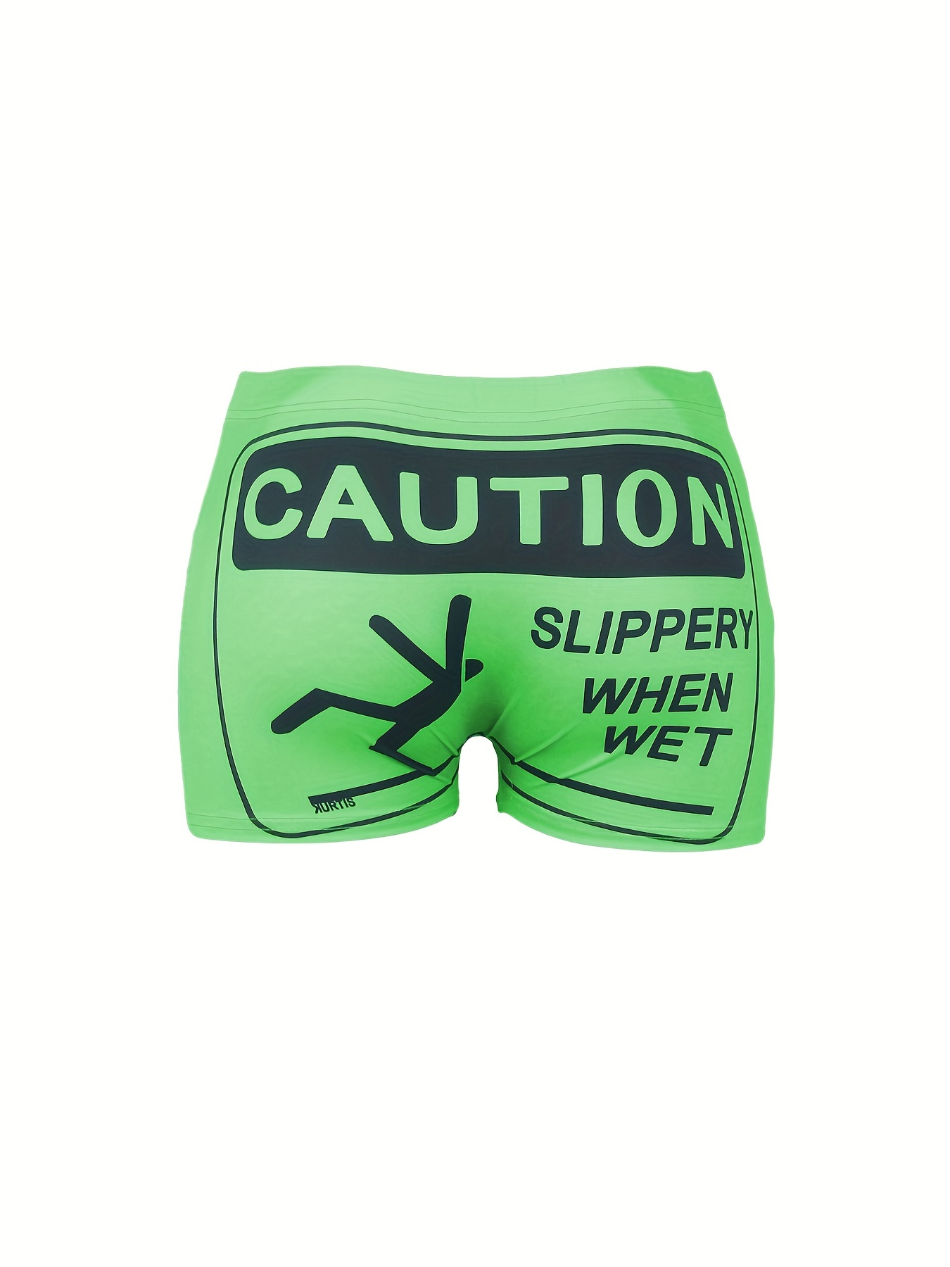 TheFound Stretchy Shorts for Women Caution Slippery When Wet