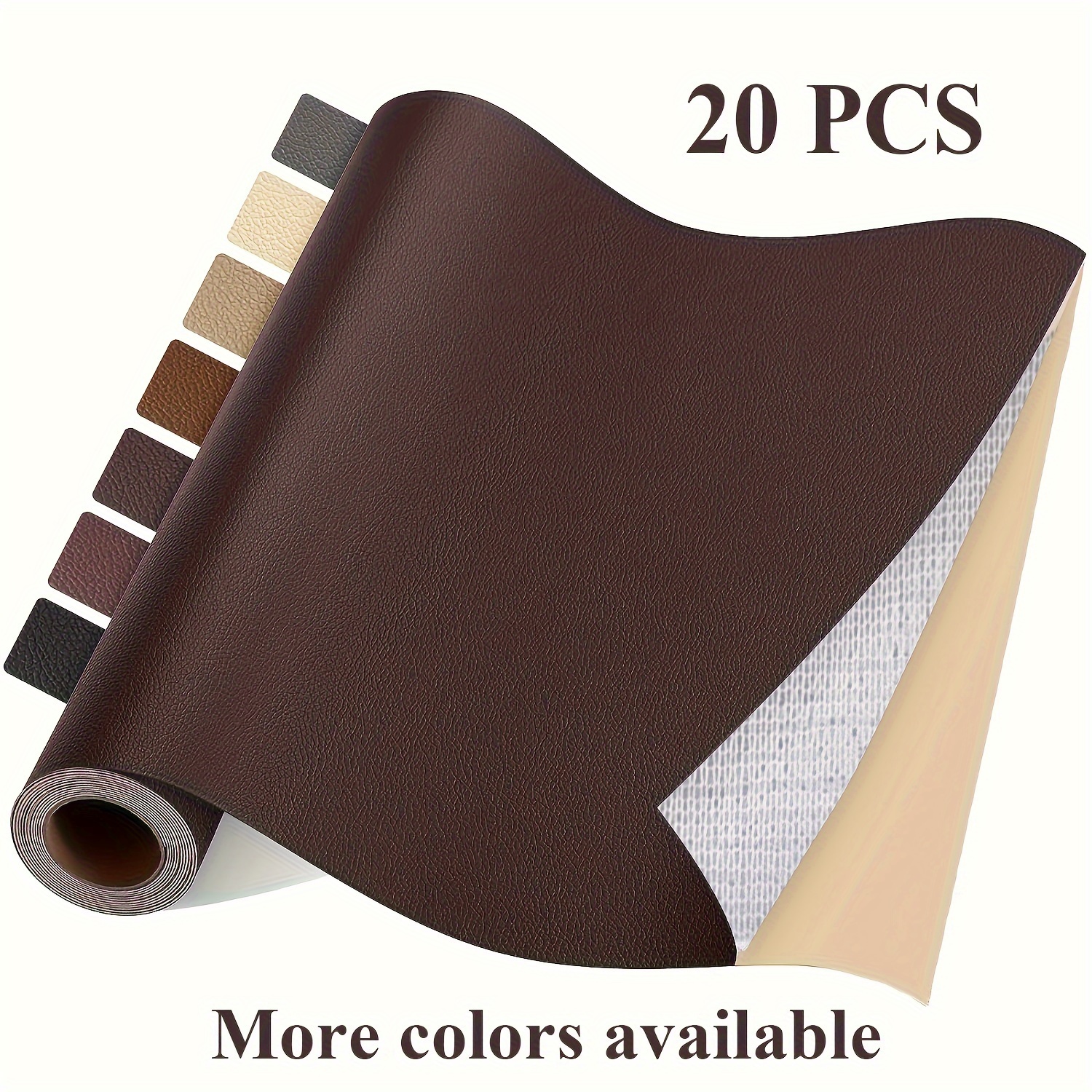 ONINE Leather Tape 3x60 inch Self-Adhesive Leather Repair Patch for Sofas, Couch, Furniture, Drivers Seat(Dark Brown)