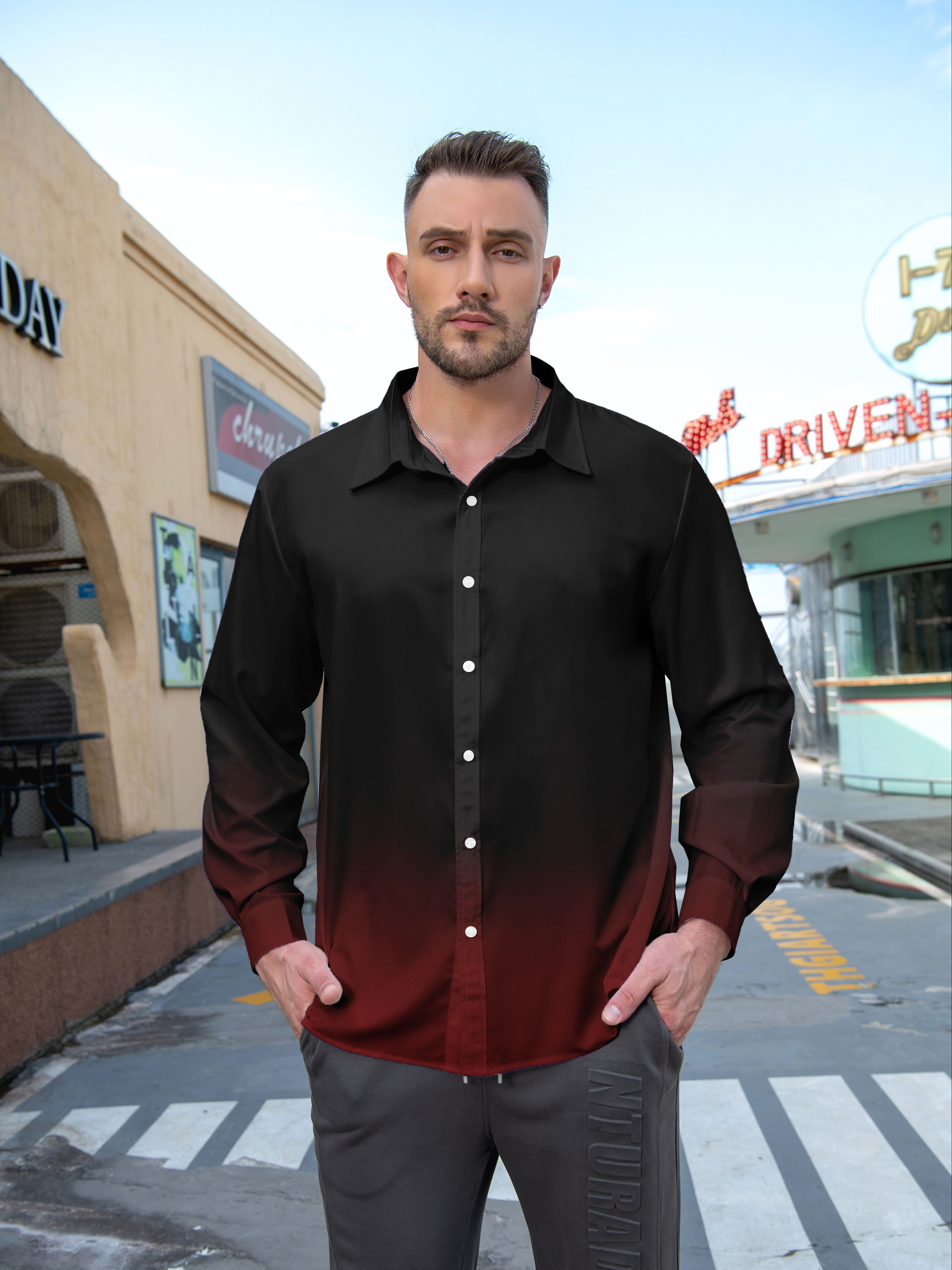 One Size Smaller Men's Long Sleeve Shirts Winter Casual - Temu