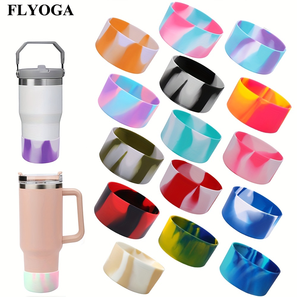 Silicone Colorful Cup Bottom Sleeve For Tumbler With Handle - Temu United  Arab Emirates
