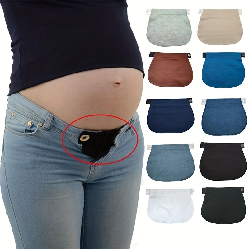 Temu 1pc Adjustable Pants, Trousers Belt for Pregnancy Elastic Soft Extension Lengthening Extended for Pregnancy Women Clothing Accessories, 1.49,1PCS