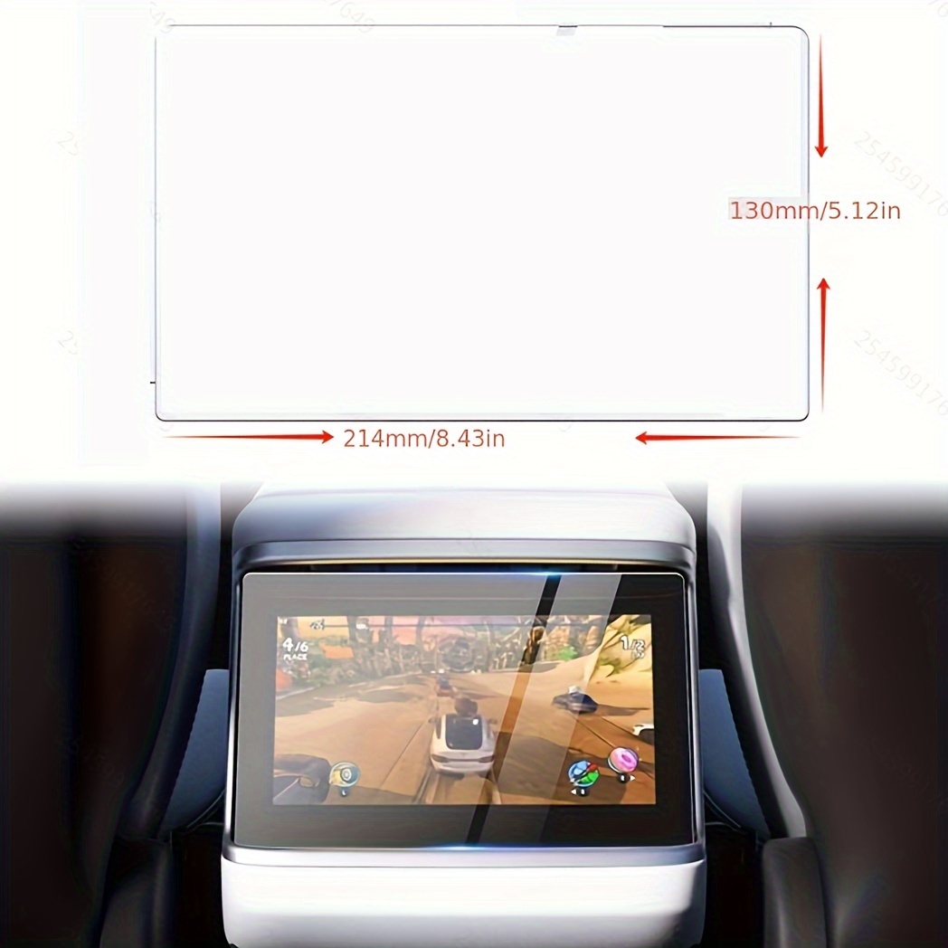 Film de protection en verre pour écran tactile, pour l'arrière de la  voiture, pour Tesla