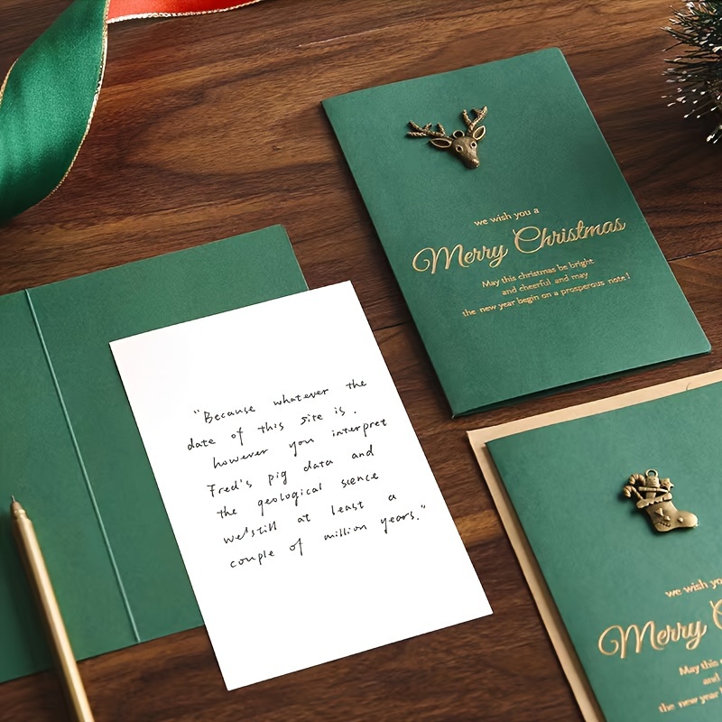 ENAIAH 20 Pièces Carte de voeux Noël et Enveloppes Vintage Carte Cadeau de  Joyeux Noel : : Fournitures de bureau