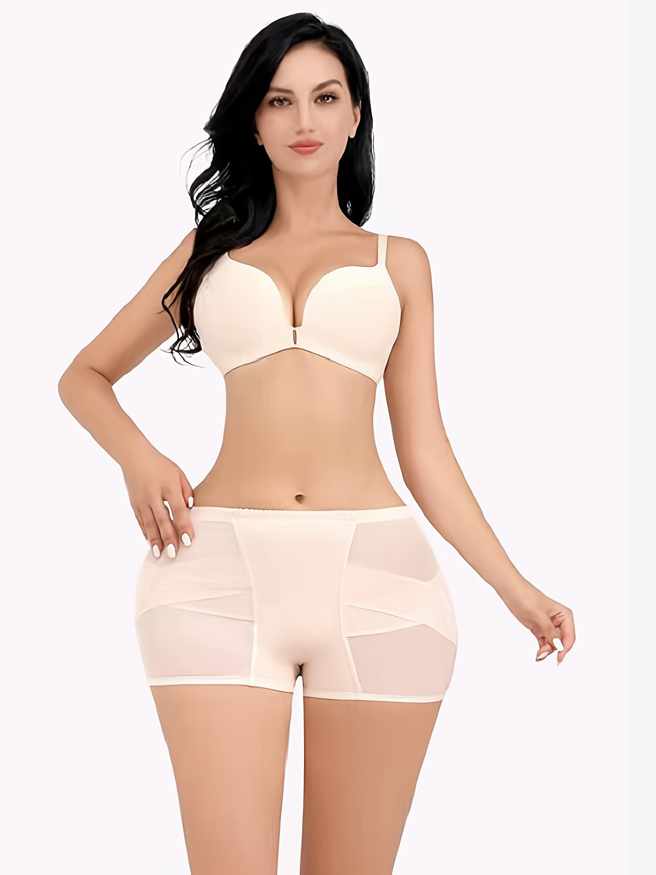 Full Body Seamless Butt Enhancer Shapewear With Hip Pads And