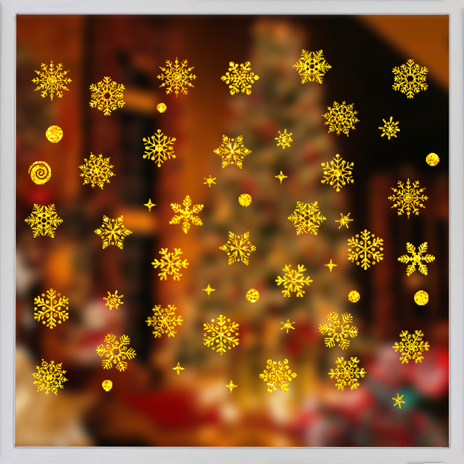 Silvery Glitter Snowflake Window Stickers sparkling - Temu