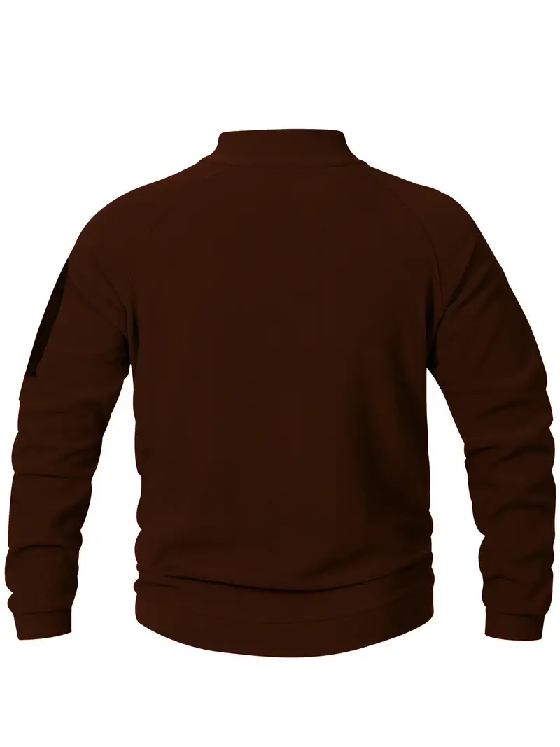 mens casual pullover sweatshirt for fall winter outdoor activities details 1