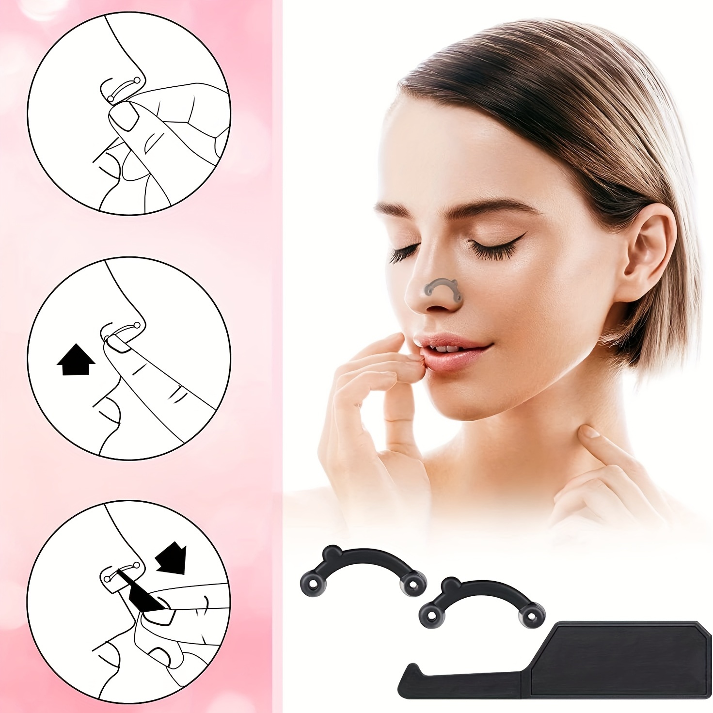 1 Set Nose Up Lifting Shaping Clip Beauty Tool Nose Shaper Inserts Lifter  Up Clipper Corrector Bridge No Pain 3 Pair Makeup Tool
