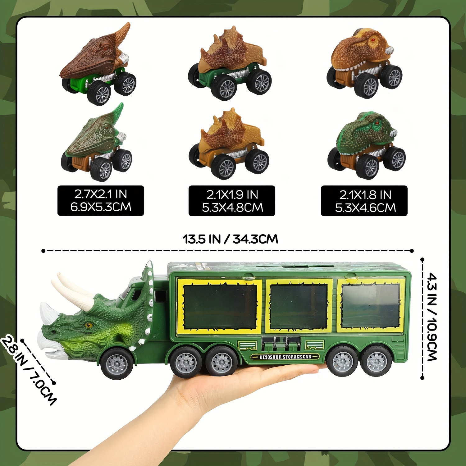 Juguete De Vehículo Transportador De Dinosaurio Para Niños
